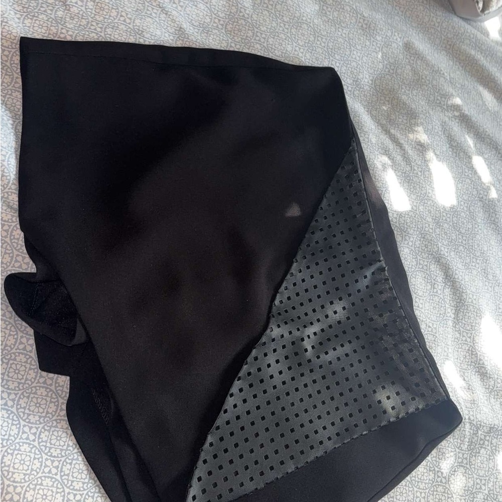 Chic Black Skirt with Mesh Detail